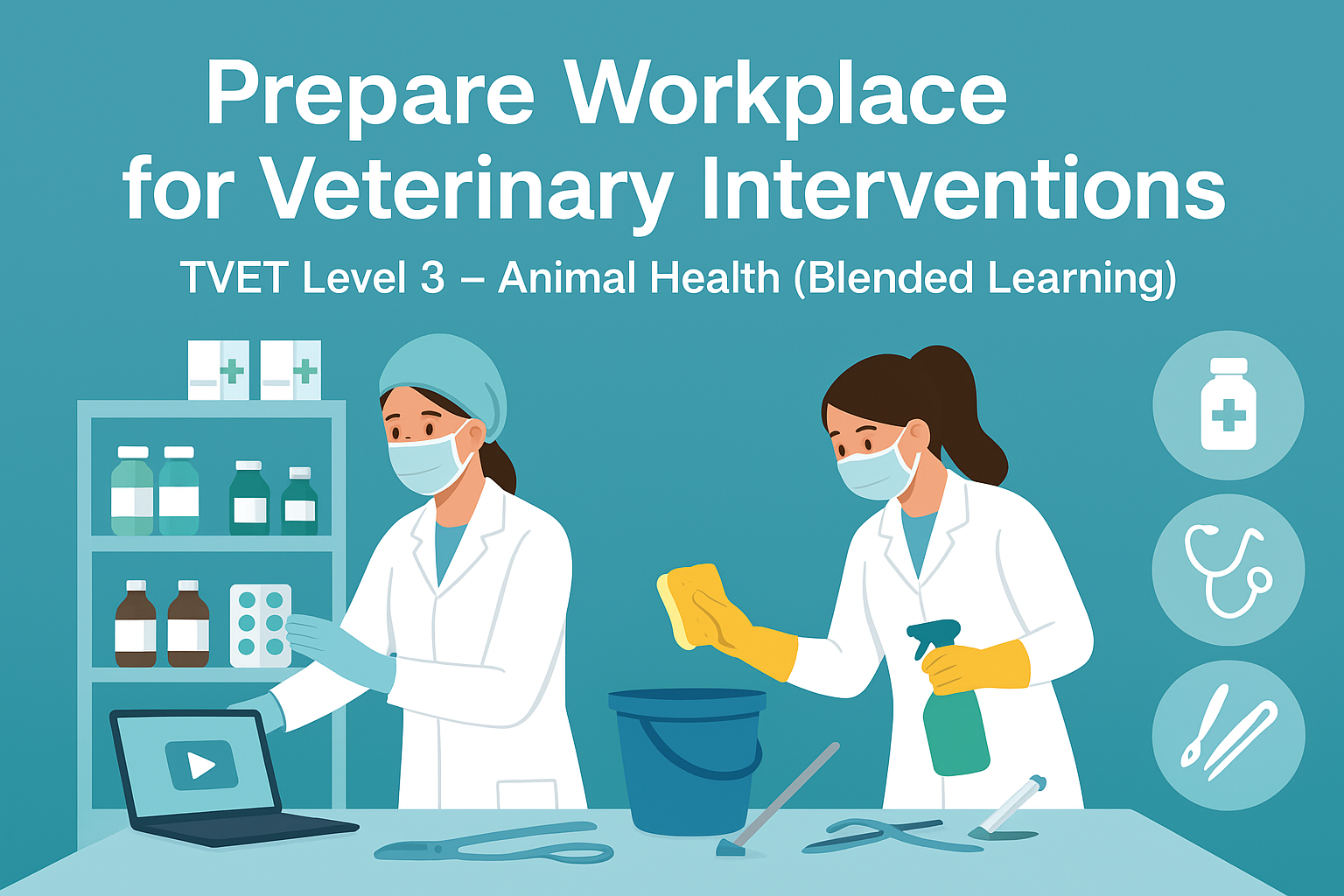 Prepare Workplace for Veterinary Interventions