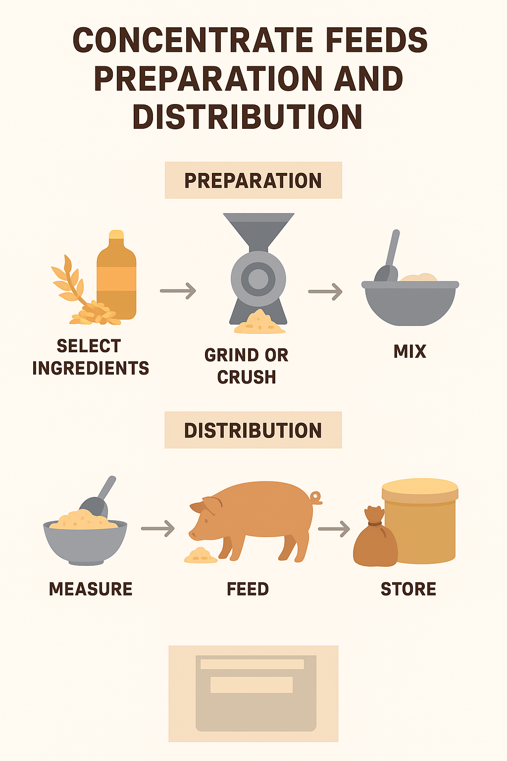 CONCENTRATES FEEDS PREPARATION AND DISTRIBUTION