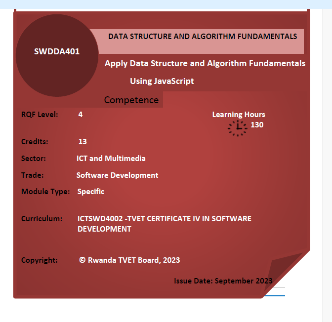  DATA STRUCTURE AND ALGORITHM FUNDAMENTALS